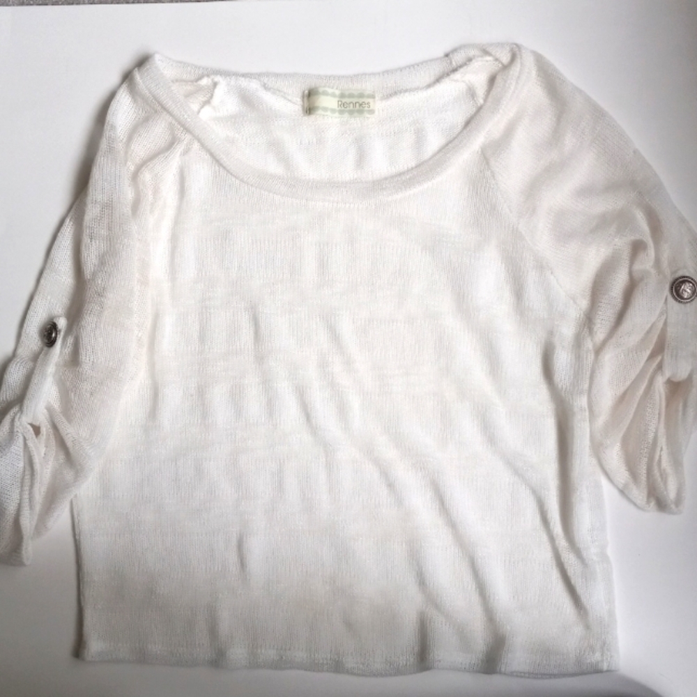 WHITE SEE THROUGH TOP